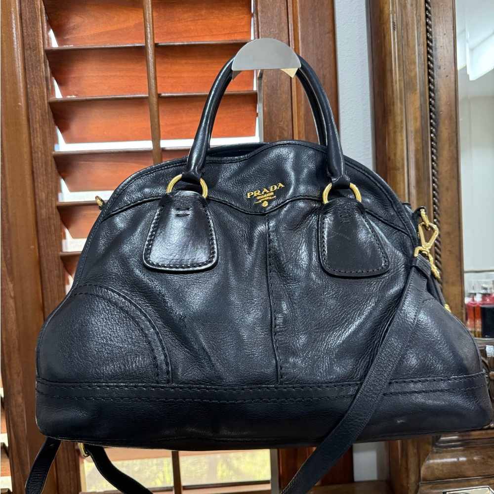 Prada Black Leather Satchel